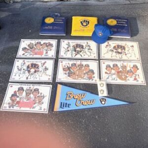 Brewers Collectables . Banner - Cap - Wrist Bands - Seat Cushions - Place Mats